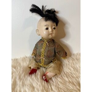 Vintage Japanese Ichimatsu Doll Traditional Antique Collector Silk 9.5 Inch